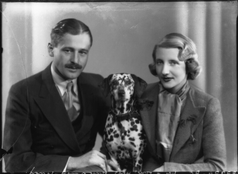 Hon-Blanche-Mary-Hanbury-Tracy-ne-Arundell-and-Ninian-John-Frederick-Hanbury-Tracy-with-their-dog